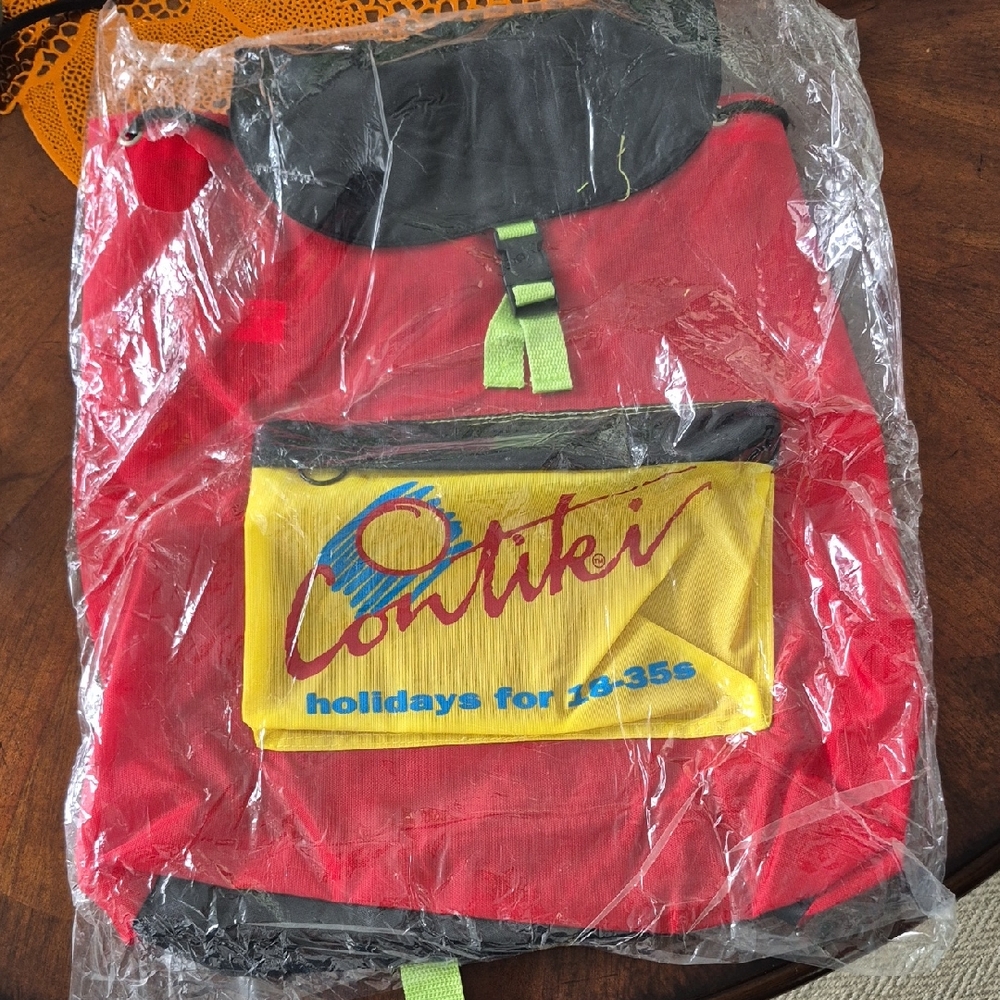 Red and Yellow Contiki Backpack